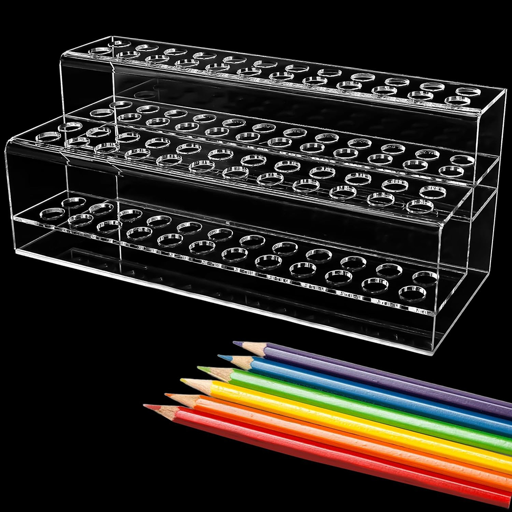 Cubicle Shelf Organizer - Suporte de caneta acrílico transparente, armazenamento