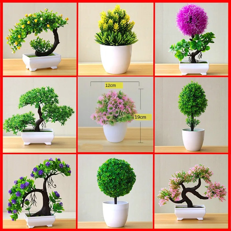Office Furniture Installation - Planta Artificial Pequena em Vaso, Bonsai