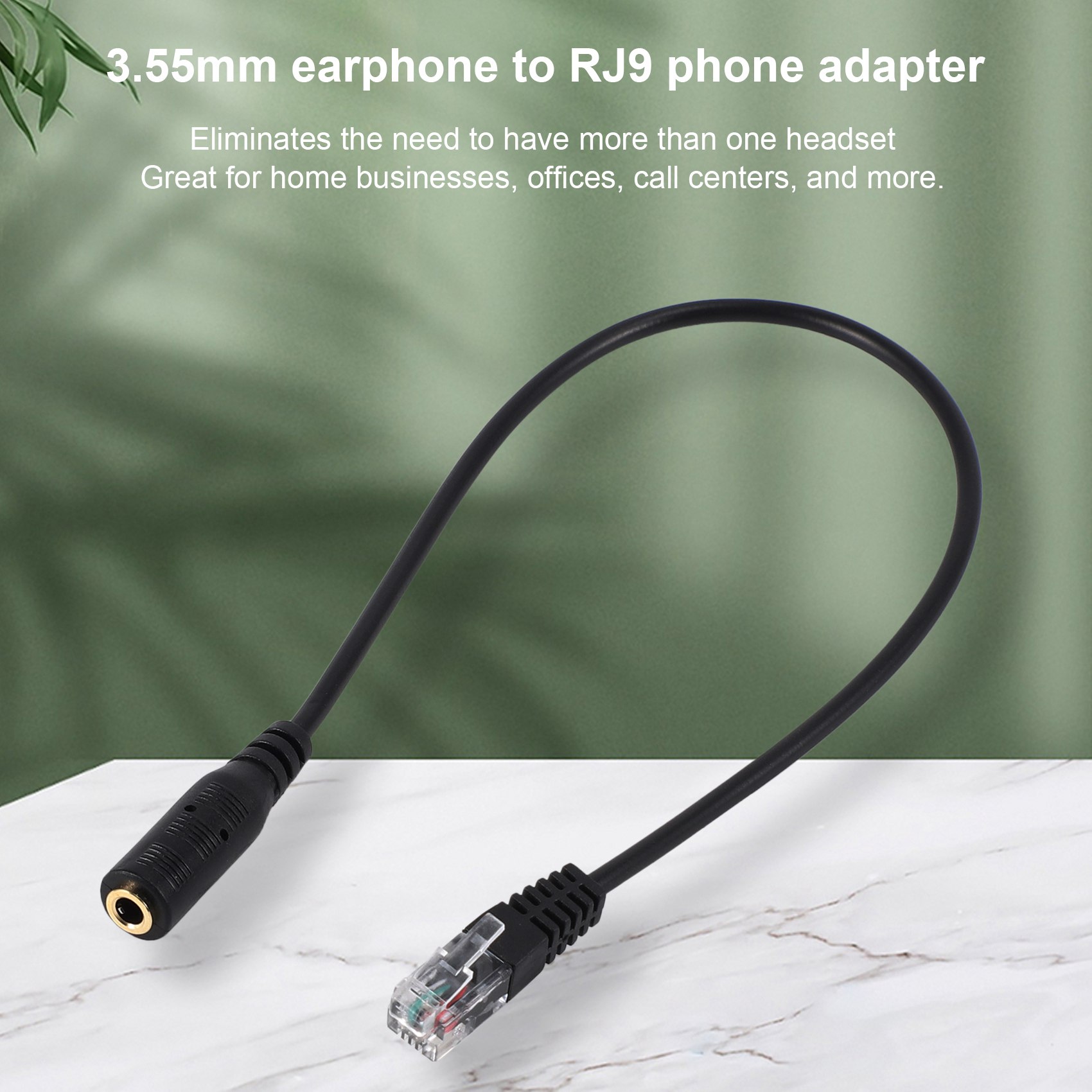 Dec.-3.5mm Plug Jack para RJ9  - Telephone Headset Office avaliação e preço